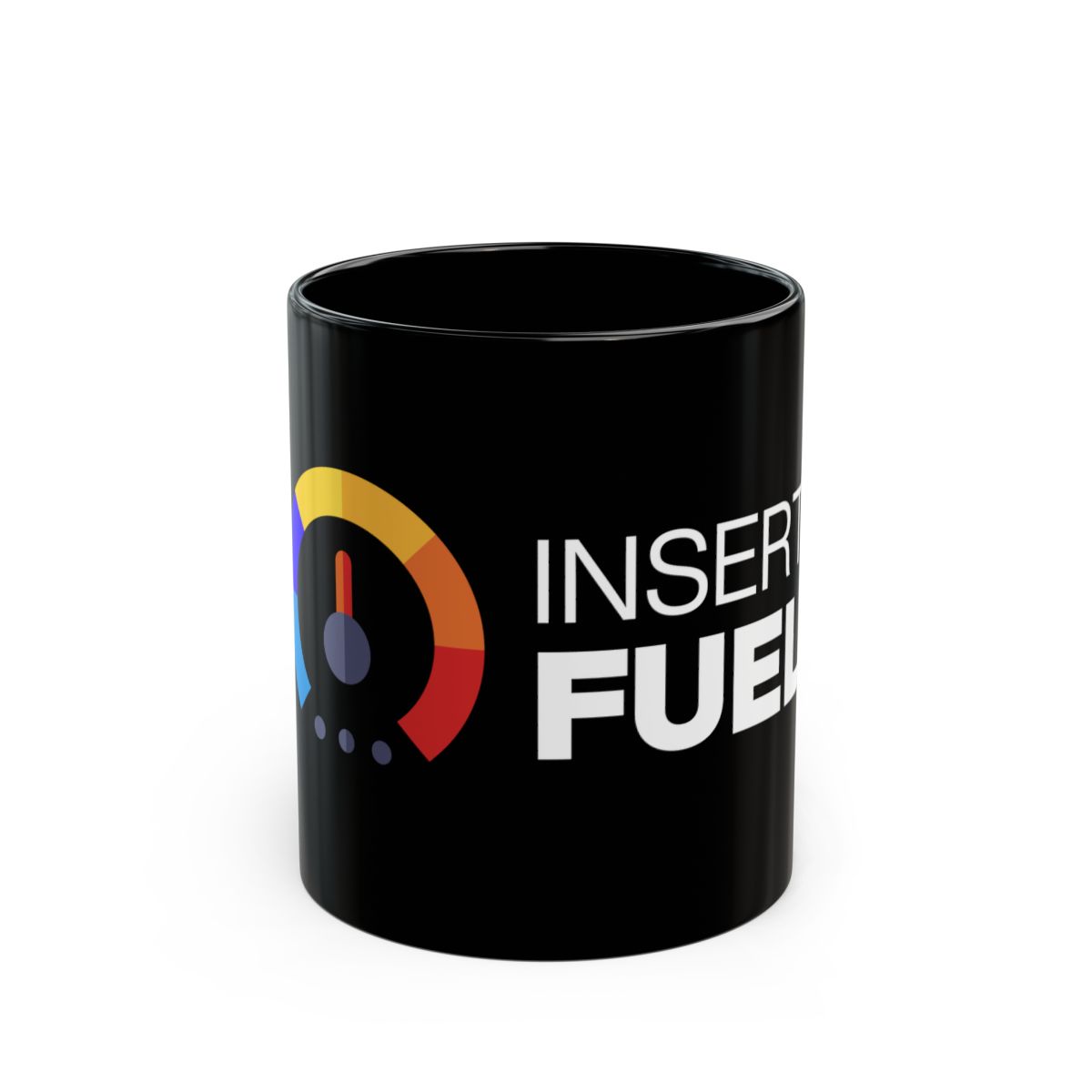Insert Fuel Mug | Coffee Gauge Graphic on Black