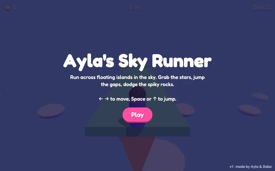 Sky Runner, a game made in the studio