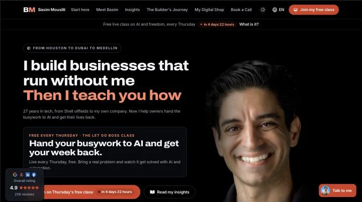 Basim Mousilli's new website