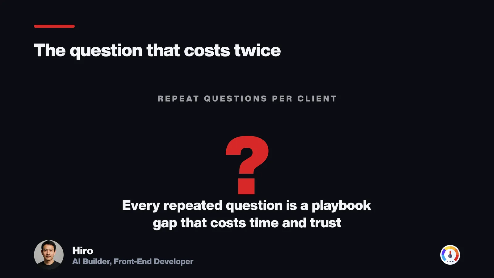 Tracking repeated client questions as a metric