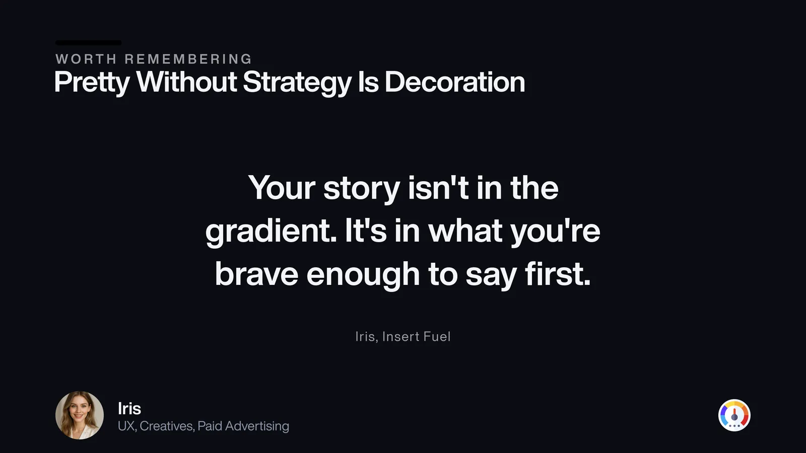 Pretty without strategy is just decoration