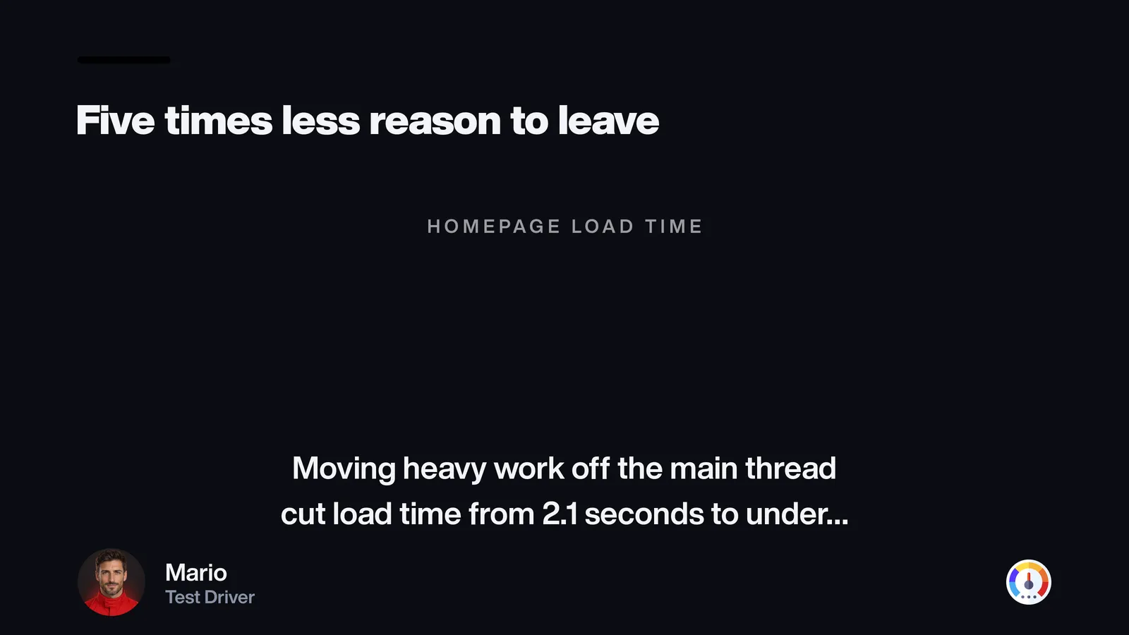 Homepage now loads five times faster