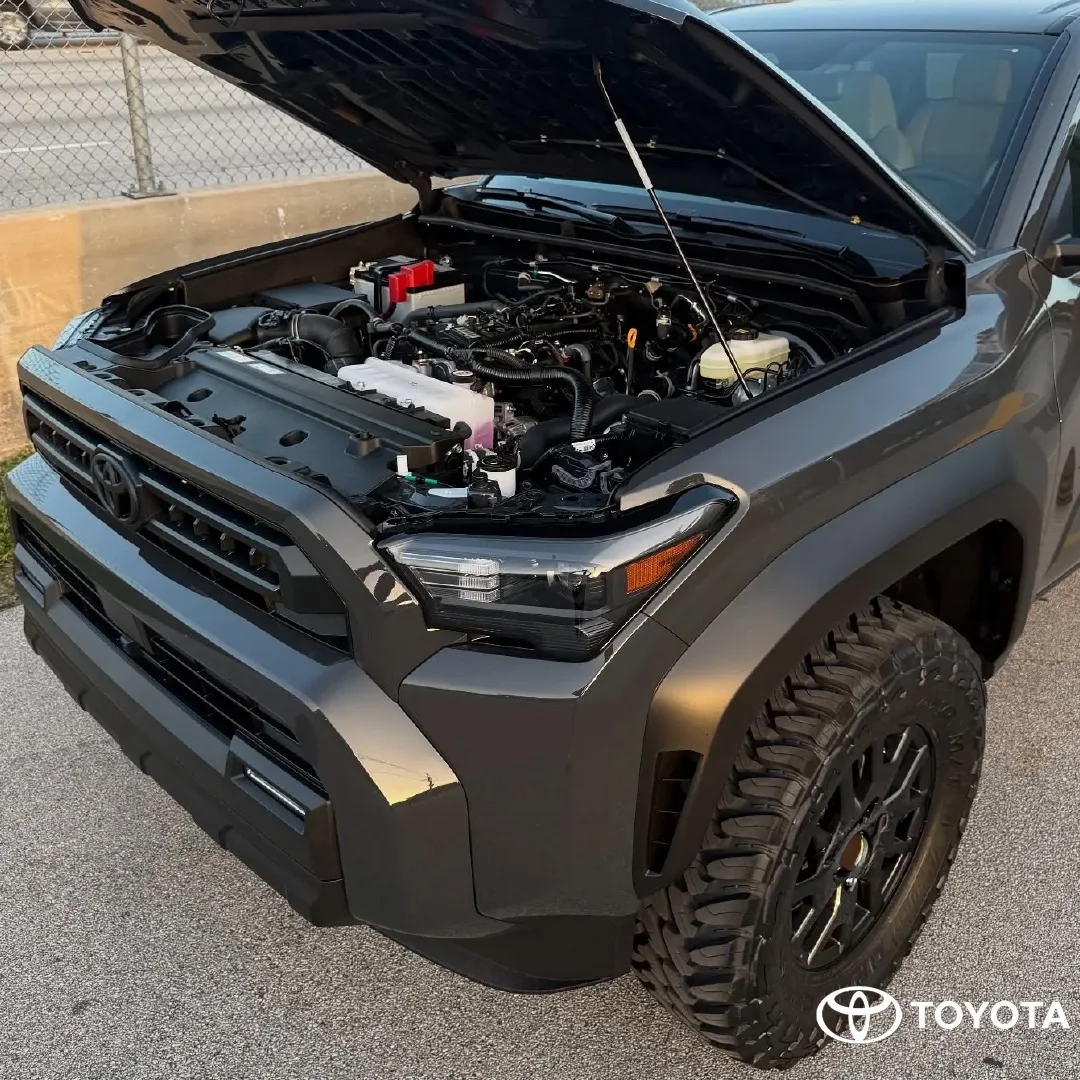 4Runner engine bay photo with Toyota mark